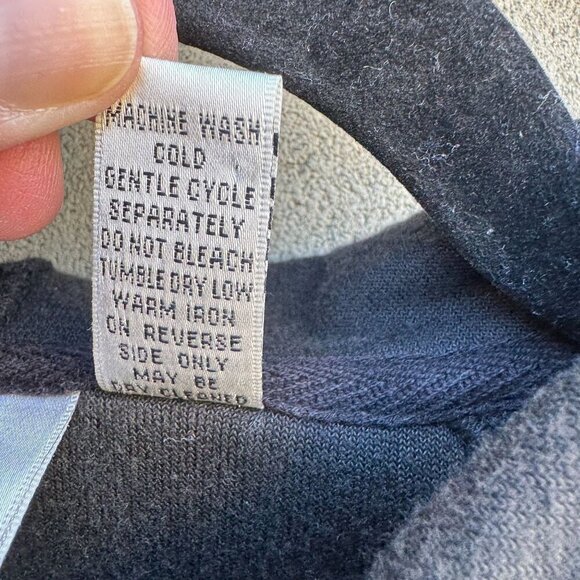 Spa By Chicos Vintage Y2K Womens Black Velour Velvet Zip Front Hoodie Jacket 0 - Picture 6 of 9